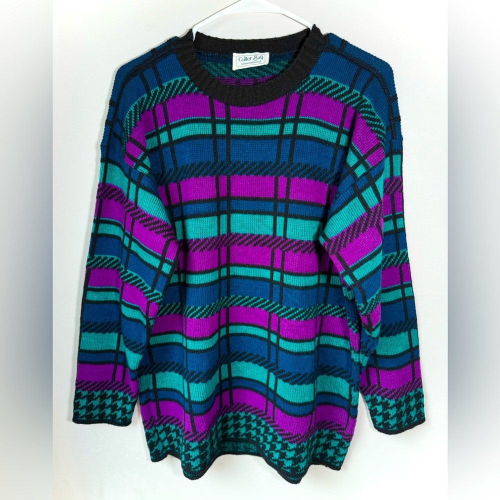 Vintage Retro Knit Sweater Women’s Size XL Grandpacore Colter Bay International